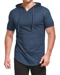 Foto 4 | Foto 4 | Sudadera Con Capucha Aiyino De Manga Corta Para Hombre A La Moda Deportiva S-5x Azul Marino - Venta Internacional.