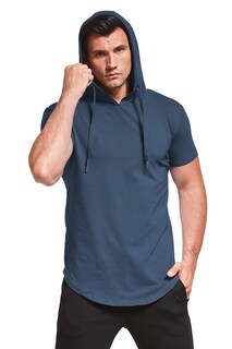 Foto 6 | Foto 6 | Sudadera Con Capucha Aiyino De Manga Corta Para Hombre A La Moda Deportiva S-5x Azul Marino - Venta Internacional.
