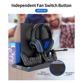 Foto 3 | Foto 3 | Soporte Para Auriculares Con Ventilador De Refrigeración Y Soporte Para Juegos Para Ps4/ps4 Slim/pro - Venta Internacional.