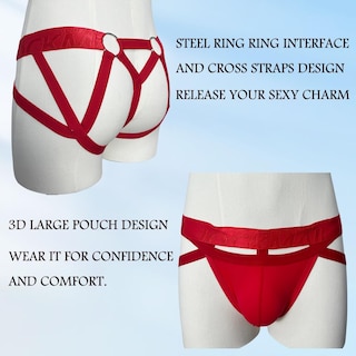 Foto 4 | Foto 4 | Tanga Jockstrap Jockmail Para Hombre Deportiva Color Rojo (xl) - Venta Internacional.