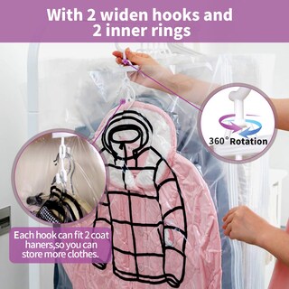 Foto 7 | Foto 7 | Bolsa De Almacenamiento Al Vacío Meetall Hanging Paquete De 6 Con Perchas 67 X 90 X 110 Cm - Venta Internacional.