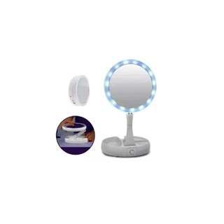 Foto 1 | Foto 1 | Espejo Con Luz Led Para Maquillaje Plegable Con Aumento De 10x - Venta Internacional.