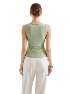 Foto 5 | Foto 5 | Camiseta Sin Mangas Suuksess Chaleco Sexy Acanalado Y2k Con Botones - Verde Claro - Venta Internacional.