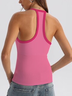 Foto 3 | Foto 3 | Camiseta Sin Mangas Danysu Para Mujer Con Sujetador Incorporado Acanalado Rosa Xs - Venta Internacional.