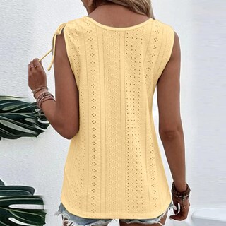 Foto 4 | Foto 4 | Camiseta Sin Mangas Lizalig Con Cuello En V Sexy Casual Holgada Lisa Para Mujer - Venta Internacional.