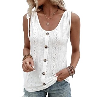 Foto 1 | Foto 1 | Camiseta Sin Mangas Lizalig Con Cuello En V Sexy Casual Holgada Blanca Para Mujer - Venta Internacional.