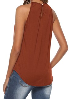 Foto 3 | Foto 3 | Top Bluetime  Casual  De Encaje  De Verano  Para Mujer  Rojo Y Marrón - Venta Internacional.