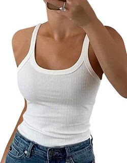 Foto 1 | Foto 1 | Camiseta Sin Mangas Gembera Para Mujer Algodón Acanalado Con Tirantes Finos Talla M - Venta Internacional.