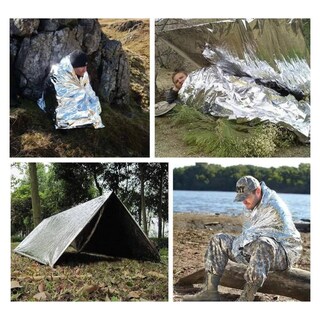 Foto 2 | Foto 2 | Manta Térmica De Emergencia X3 De Aluminio Para Camping Y Trekki - Venta Internacional.