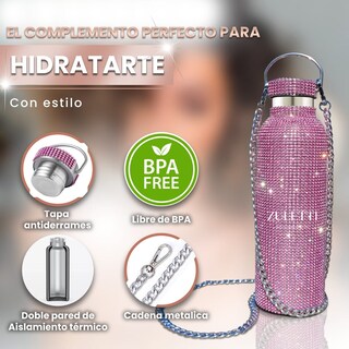 Foto 2 | Foto 2 | Botella Brillante Thermos Zuletti Con Purpurina Y Diamantes 900 Ml - Venta Internacional.