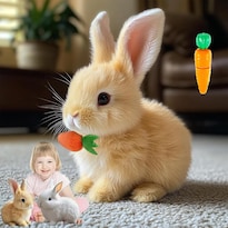 Juguete De Conejo De Peluche Emeqzoa Bunny Pal Easter Con Acciones Realistas - Venta Internacional.