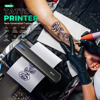 Foto 2 | Foto 2 | Impresora De Plantillas De Tatuajes Nelko D810 Inalámbrica Térmica Negra - Venta Internacional.