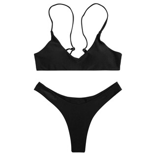 Foto 4 | Foto 4 | Traje De Baño Tipo Bikini Sherrydc Para Mujer Color Negro Talla Xl - Venta Internacional.