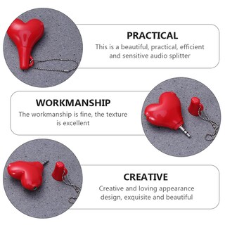 Foto 4 | Foto 4 | Adaptador De Audio Para Auriculares Con Separador De Cables En Forma De Corazón X2 - Venta Internacional.
