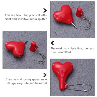 Foto 7 | Foto 7 | Adaptador De Audio Para Auriculares Con Separador De Cables En Forma De Corazón X2 - Venta Internacional.