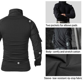 Foto 5 | Foto 5 | Camisa Táctica De Combate Carwornic De Manga Larga Con Cremallera 1/4 Para Hombre - Venta Internacional.