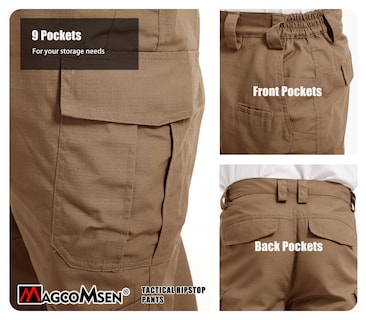 Foto 5 | Foto 5 | Pantalones De Viaje Magcomsen Para Hombre Con Bolsillos De Secado Rápido Color Marrón - Venta Internacional.