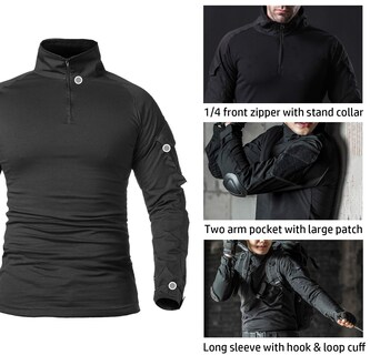 Foto 4 | Foto 4 | Camisa Táctica De Combate Carwornic De Manga Larga Con Cremallera 1/4 Para Hombre - Venta Internacional.