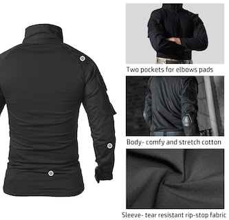 Foto 5 | Foto 5 | Camisa Táctica De Combate Carwornic De Manga Larga Con Cremallera 1/4 Para Hombre - Venta Internacional.