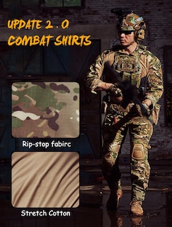 Foto 5 | Foto 5 | Camisa Táctica De Combate Carwornic De Manga Larga Con Cremallera 1/4 Para Hombre - Venta Internacional.