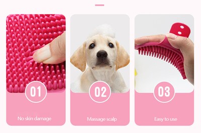 Foto 3 | Foto 3 | Cepillo Para Perros Cepillo De Baño Para Gatos Guantes De Goma Aseo Y Masaje - Venta Internacional.