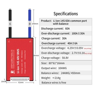 Foto 5 | Foto 5 | Módulo De Protección De Batería Pcb Para Paquete De Baterías 18650 De 48 V - Venta Internacional.
