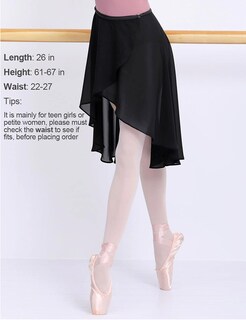 Foto 2 | Foto 2 | Faldas De Ballet Daydance Black Sheer Chiffon Para Mujer - Venta Internacional.
