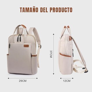 Foto 3 | Foto 3 | Mochila Para Portátil Baomifa De Tela Oxford Para Mujer  Color Beige - Venta Internacional.
