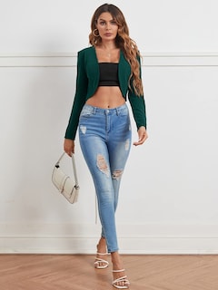 Foto 5 | Foto 5 | Blazer Milumia Casual De Negocios Para Mujer  Talla Xl  Color Verde - Venta Internacional.
