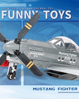 Foto 4 | Foto 4 | Set De Bloques De Construcción Dovob Military P-51 Mustang Fighter Jet - Venta Internacional.