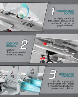 Foto 5 | Foto 5 | Set De Bloques De Construcción Dovob Military F-15 Eagle Fighter Jet - Venta Internacional.