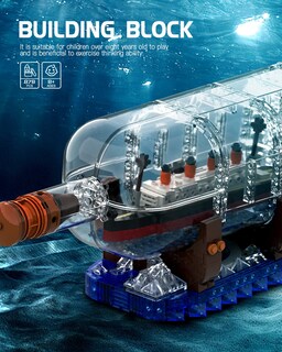Foto 4 | Foto 4 | Set De Bloques De Construcción Dovob Titanic Ship In A Bottle 878 Unidades - Venta Internacional.