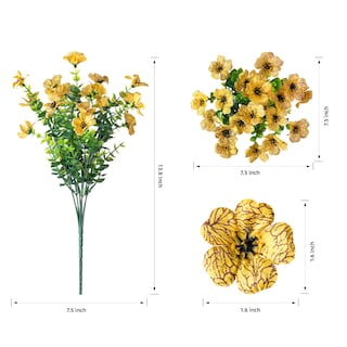Foto 3 | Foto 3 | 12 Paquetes De Flores De Crisantemos Artificiales De Otoño Y Otoño Para Exteriores - Venta Internacional.