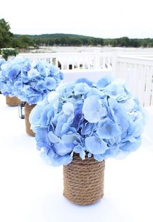 Foto 6 | Foto 6 | Cabezas De Hortensia De Seda Flojery De Flores Artificiales (azules) X10 - Venta Internacional.