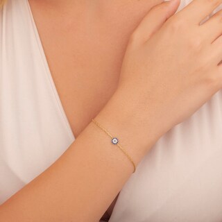 Foto 3 | Foto 3 | Pulsera Hljeo Gold Evil Eye Chapada En Oro De 14 Quilates Para Mujer - Venta Internacional.