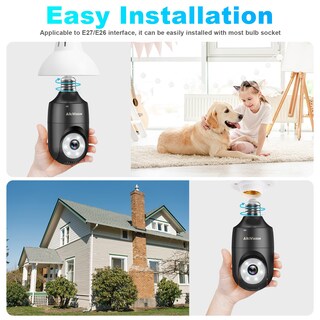 Foto 6 | Foto 6 | Cámara De Seguridad Alkivision 2k Bombilla Con Detección De Movimiento De 360° - Venta Internacional.