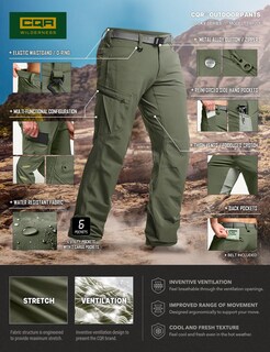 Foto 5 | Foto 5 | Pantalones Tácticos De Secado Rápido Cqr Para Hombre Resistentes Al Agua - Venta Internacional.