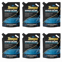 6 Shampoo Con Cera Para Auto Tempo 1 Litro Con Brillo