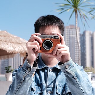 Foto 7 | Foto 7 | Funda Para Cámara Rieibi Instax Mini Evo Retro Piel Sintética Color Marrón - Venta Internacional.