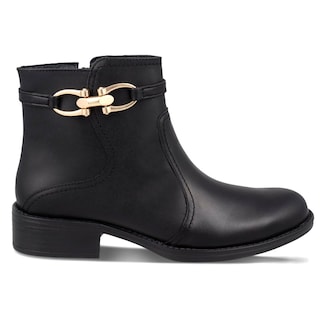 Foto 2 | Foto 2 | Botín Corto De Piel Para Dama Lady Dominiq Mod. 2355 Negro Elegante Herraje