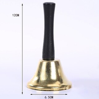 Foto 5 | Foto 5 | Campana De Mano Con Mango De Madera Acero Inoxidable 13 X 6 5 Cm - Venta Internacional.
