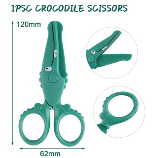 Foto 2 | Foto 2 | Tijeras De Seguridad Astaron Para Niños Pequeños Bonito Cocodrilo De Plástico - Venta Internacional.
