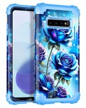 Funda Miqala Para Samsung Galaxy S10 Plus De 6 4 Pulgadas Y 3 Capas  Color Azul - Venta Internacional.