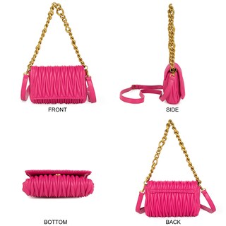 Foto 4 | Foto 4 | Bolso Bandolera Acolchado De Piel Sintética Rosa Intenso - Venta Internacional.