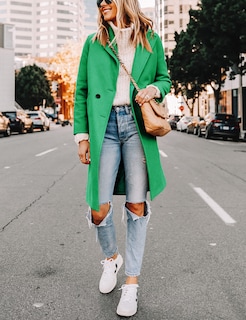 Foto 2 | Foto 2 | Chaqueta Coat Hooever Para Mujer De Lana Con Solapa Y Muesca Color Verde Talla Xs - Venta Internacional.