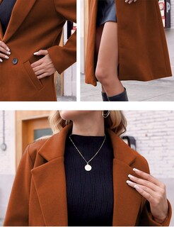 Foto 6 | Foto 6 | Chaqueta Coat Hooever Para Mujer De Lana Con Solapa Y Muesca Talla Xs - Venta Internacional.