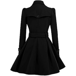 Foto 2 | Foto 2 | Abrigo Foremode Para Mujer De Lana Con Doble Botonadura Color Negro Talla Xl - Venta Internacional.