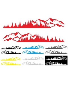 Foto 4 | Foto 4 | Adhesivo Para Coche Wilove Mountain Forest Con Estampado De Vinilo 2 Unidades Color Rojo - Venta Internacional.