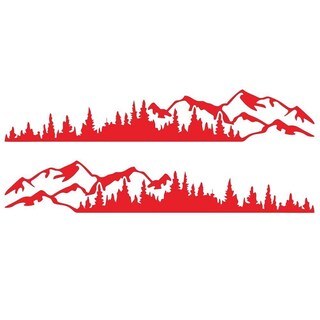 Foto 6 | Foto 6 | Adhesivo Para Coche Wilove Mountain Forest Con Estampado De Vinilo 2 Unidades Color Rojo - Venta Internacional.