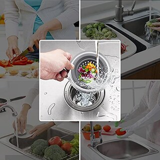Foto 6 | Foto 6 | Coladores De Fregadero Meiwan De Silicona Y Acero Inoxidable De 4 5 Cm De Diámetro. - Venta Internacional.